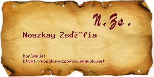 Noszkay Zsófia névjegykártya