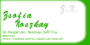 zsofia noszkay business card